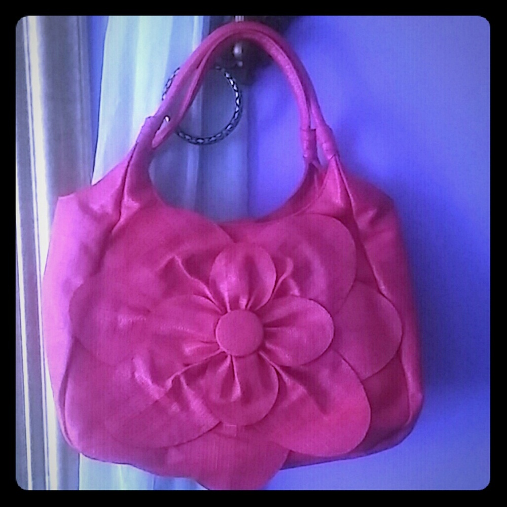 Beautiful Hot Pink Flower Purse
